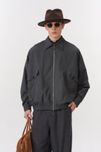 Scalloped Collar Harrington Workwear Coat