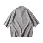 Textured Knit Polo Short-Sleeve Sweater