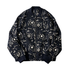 Navy Cord Embroidered  Bomber