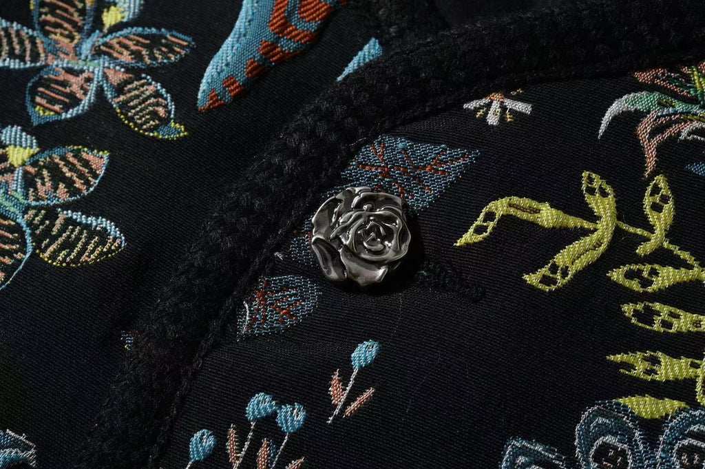 Tapestry Print Cardigan Coat