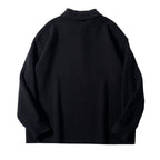 Knit Polo Sweater with Embroidered Collar