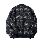 Navy Cord Embroidered  Bomber