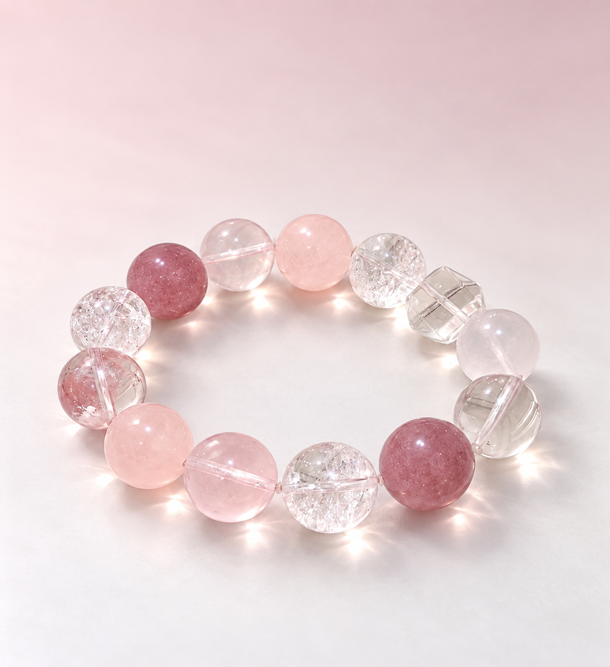 Rose Frost Beaded Bracelet