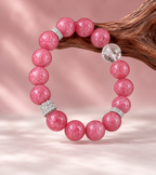 Raspberry Radiance Beaded Bracelet
