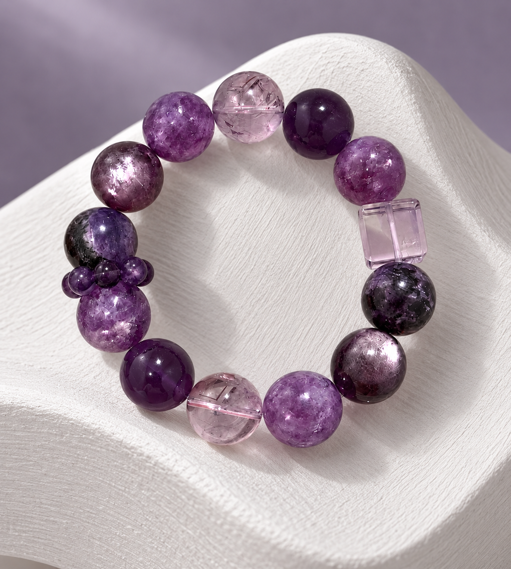 Velvet Violet Beaded Bracelet