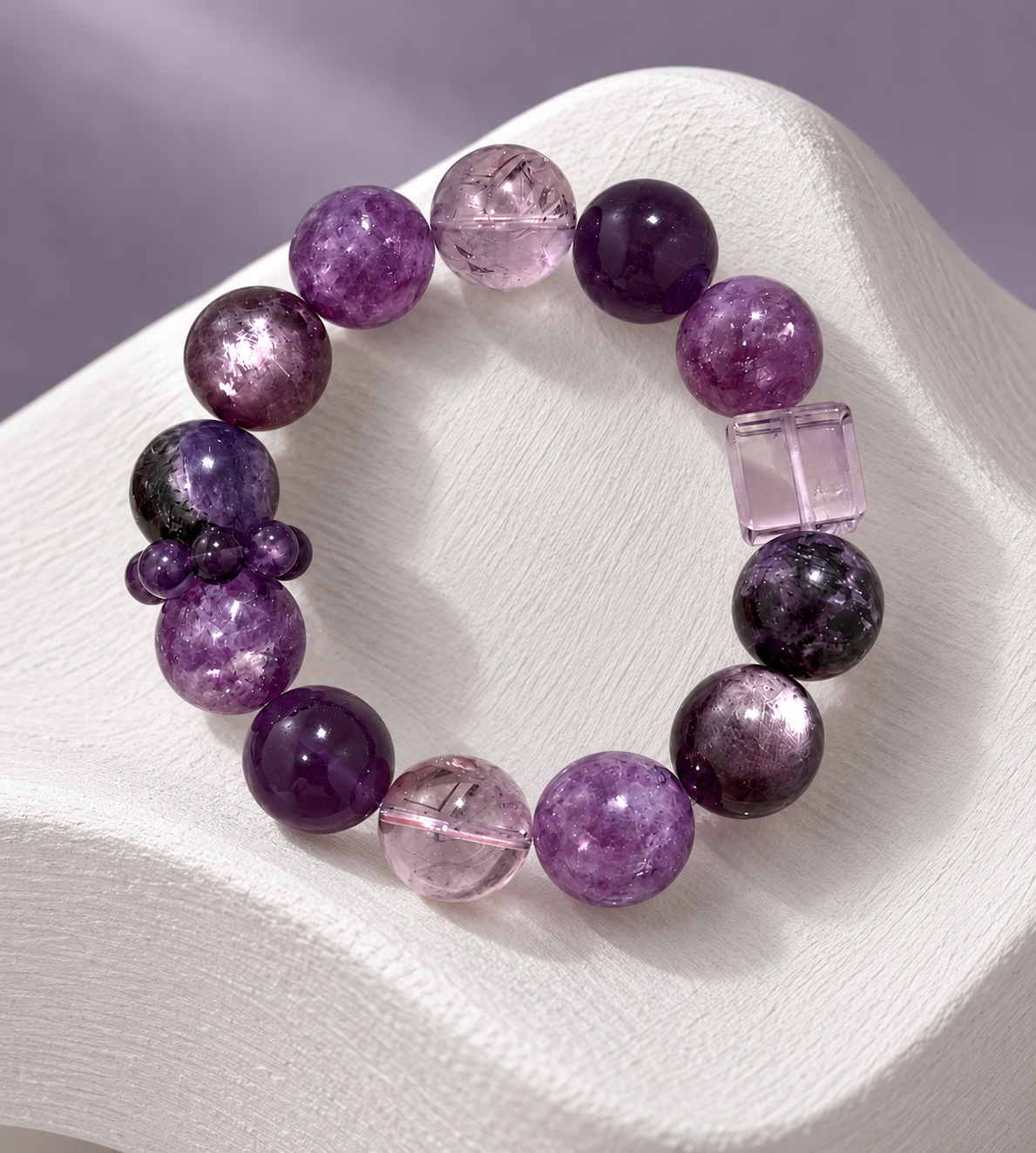 Velvet Violet Beaded Bracelet