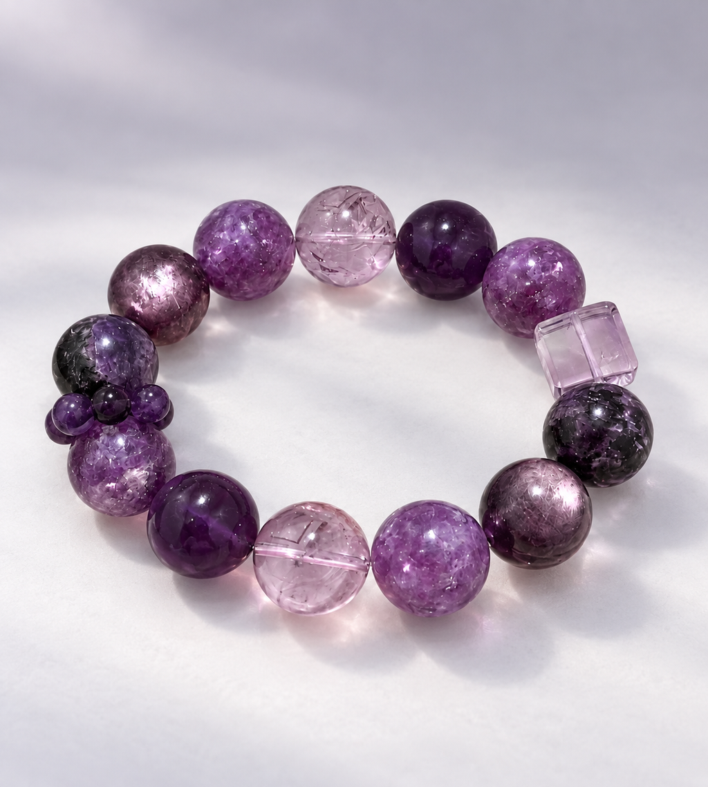 Velvet Violet Beaded Bracelet