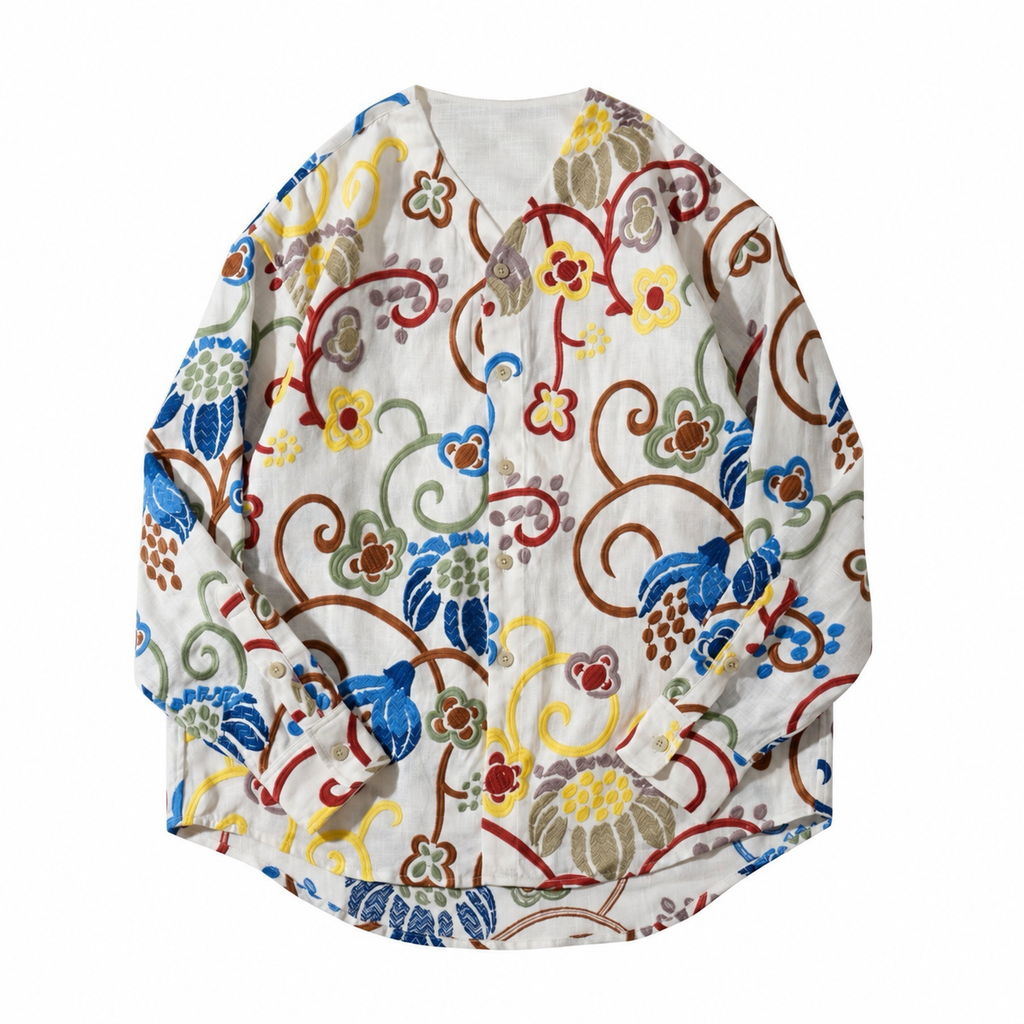 Sunlit Garden Embroidered Shirt