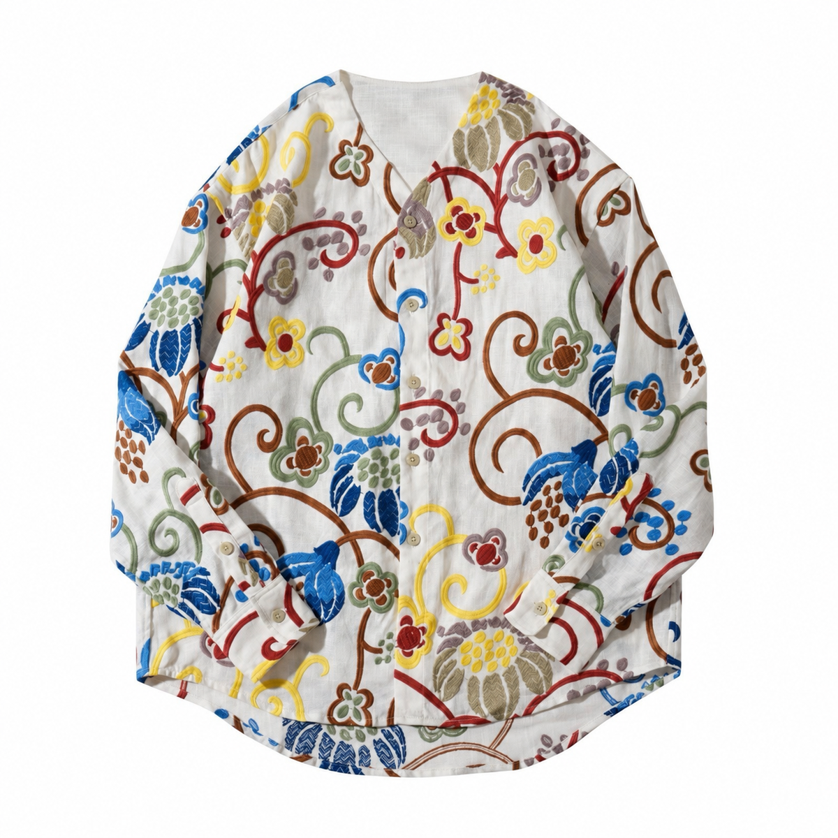 Sunlit Garden Embroidered Shirt