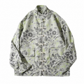 Jade Mist Floral Jacquard Jacket