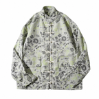 Jade Mist Floral Jacquard Jacket