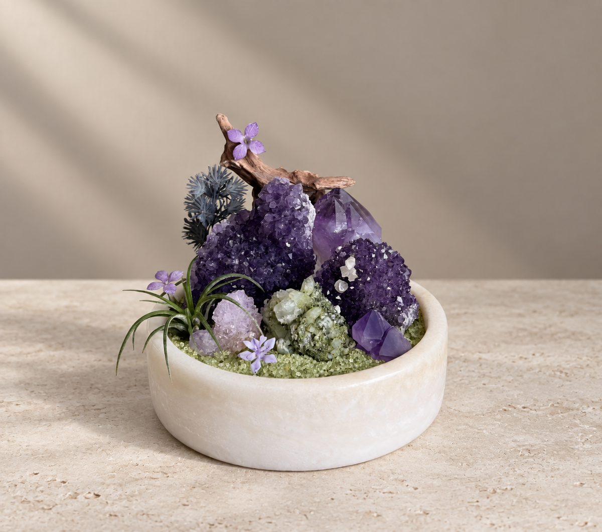 Violet Twilight · Crystal Diffuser Bonsai