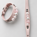 Blush Pearl Crystal Dog Collar