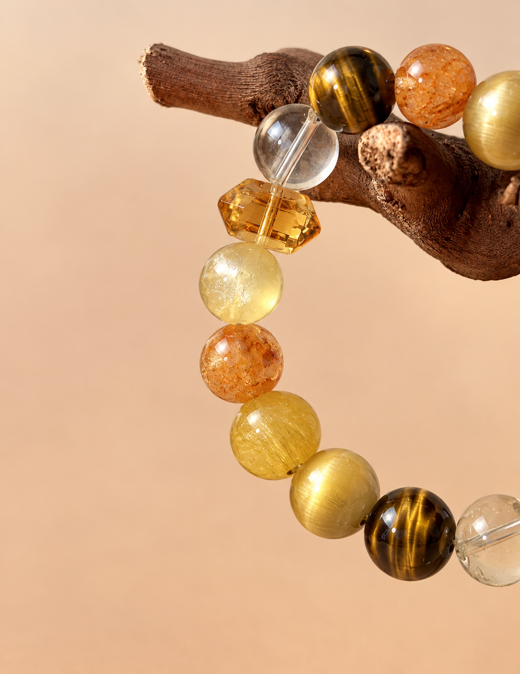Golden Solstice Beaded Bracelet