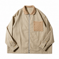 Zip-Up Jacket with Crochet Collar & Pocket