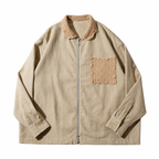 Zip-Up Jacket with Crochet Collar & Pocket