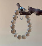 Smoky Veil Smoky Quartz Bubble Bead Bracelet