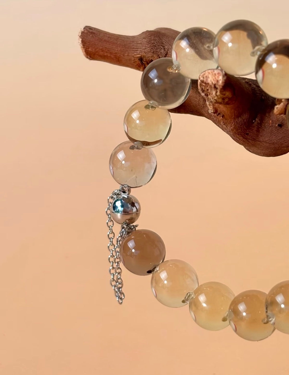 Golden Glow Citrine Bubble Bead Bracelet