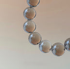 Smoky Veil Smoky Quartz Bubble Bead Bracelet