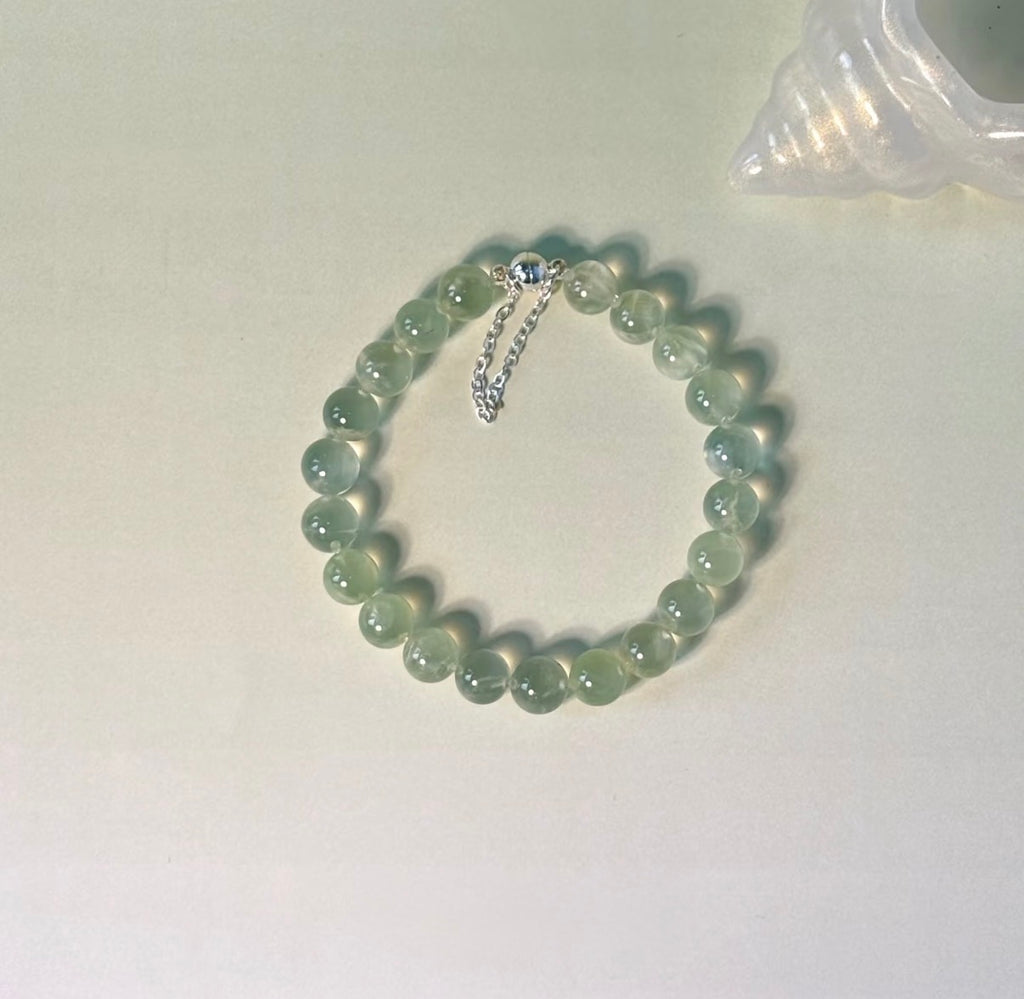 Prehnite Bubble Bead Bracelet