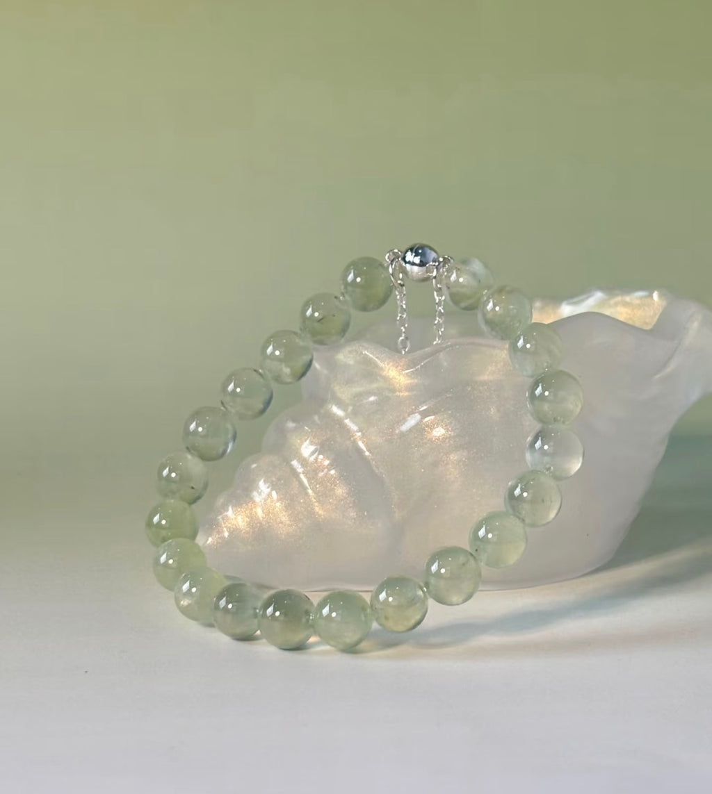 Prehnite Bubble Bead Bracelet