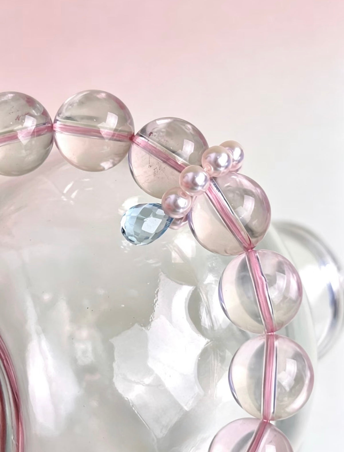 Blush Dew Rose Quartz Bracelet
