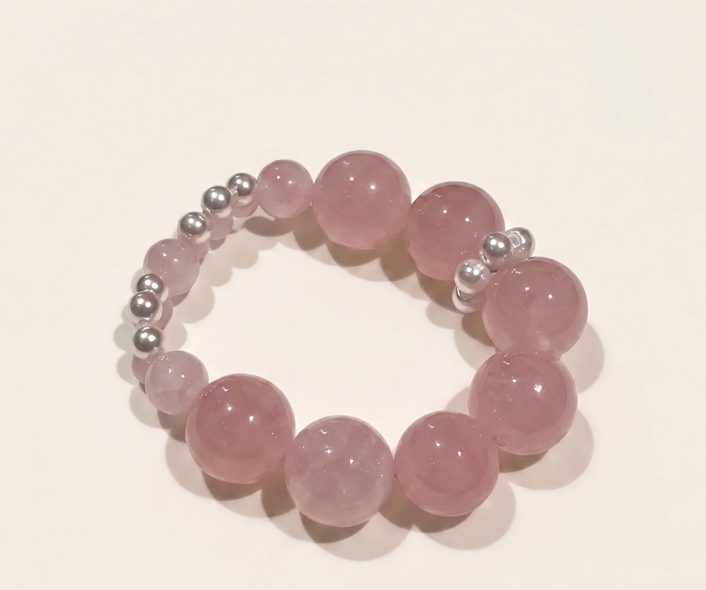 Rose Softness Rose Quartz & Shell Pearl Bracelet