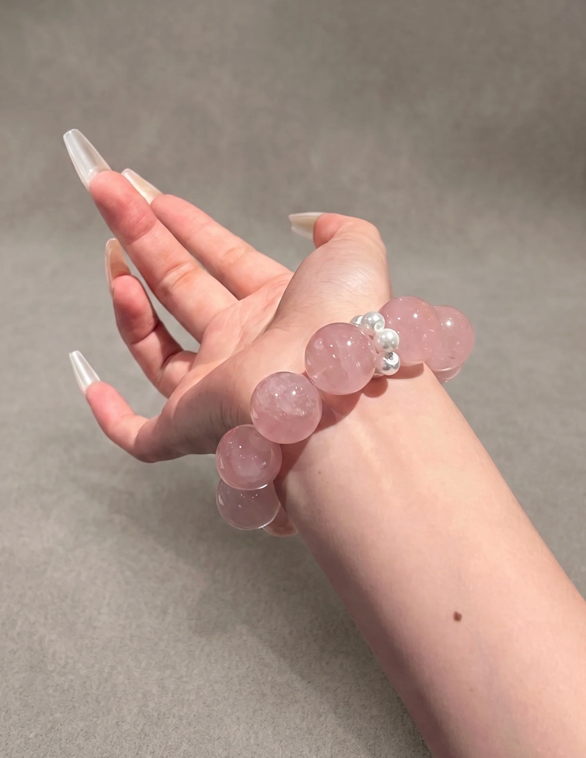 Rose Softness Rose Quartz & Shell Pearl Bracelet
