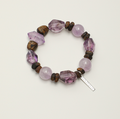 Violet Mist · Wood & Crystal Bracelet