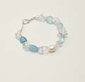 Icy Blue · Crystal Bead Bracelet