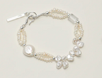 Lunar Harmony Baroque Pearl & Clear Quartz Bracelet