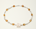 Solar Abundance Brazilian Citrine & Baroque Pearl Necklace