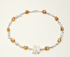 Solar Abundance Brazilian Citrine & Baroque Pearl Necklace