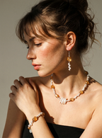 Solar Abundance Brazilian Citrine & Baroque Pearl Bracelet