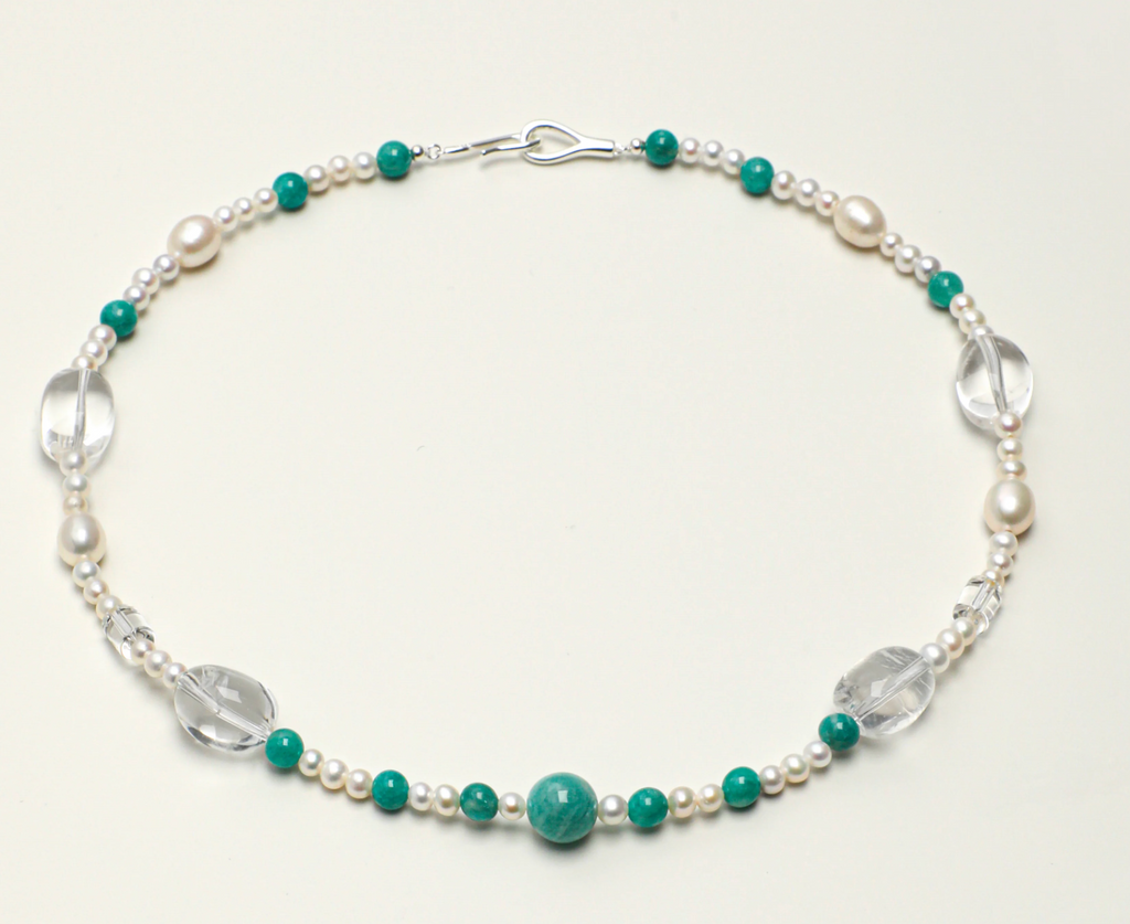 Veridian Truth Amazonite & Clear Quartz Necklace $189.00 USD Regular price