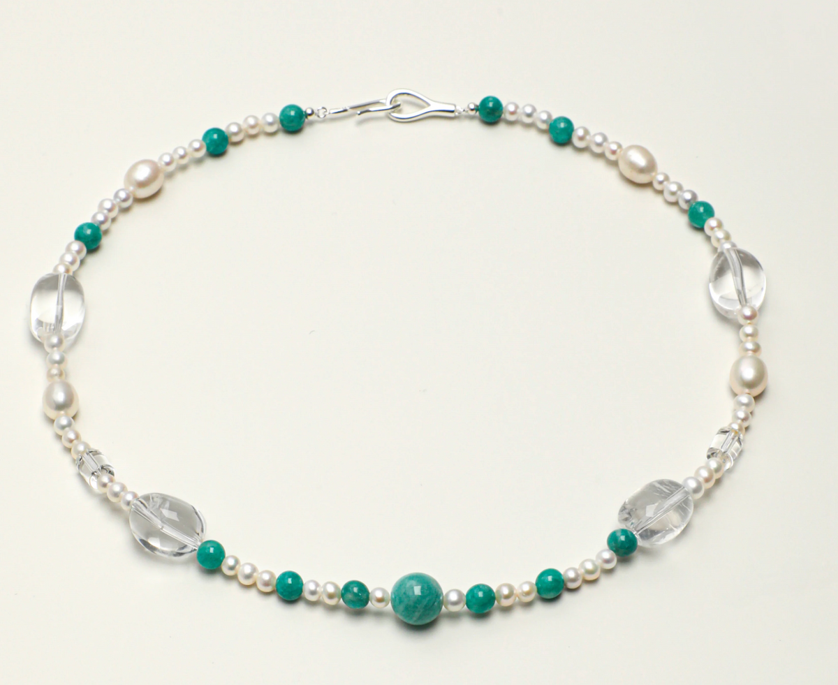Veridian Truth Amazonite & Clear Quartz Necklace $189.00 USD Regular price