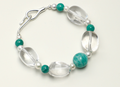 Veridian Resonance Amazonite & Clear Quartz Bracelet