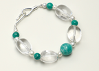 Veridian Resonance Amazonite & Clear Quartz Bracelet
