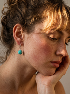 Veridian Echo Amazonite & Seed Pearl Drop Earrings
