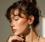 Veridian Echo Amazonite & Seed Pearl Drop Earrings