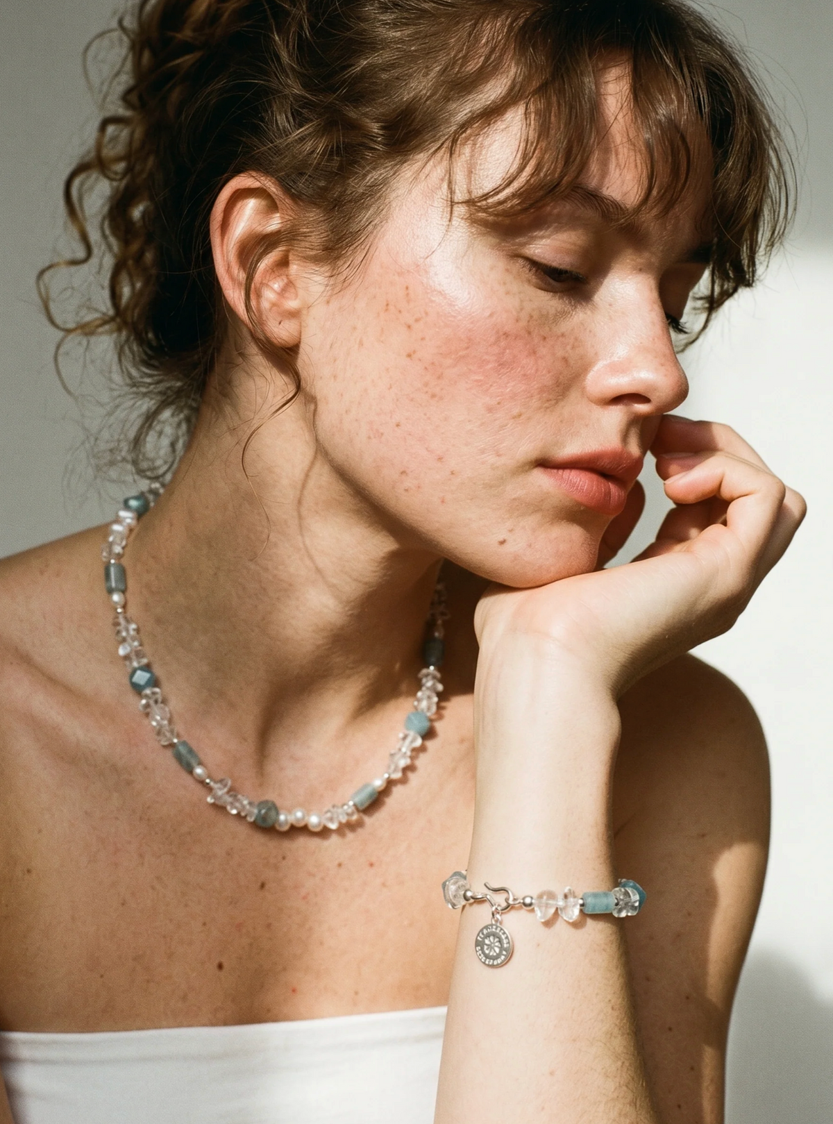 Azure Intuition Lapis Lazuli & Clear Quartz Necklace