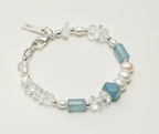 Azure Resonance Lapis Lazuli & Clear Quartz Bracelet