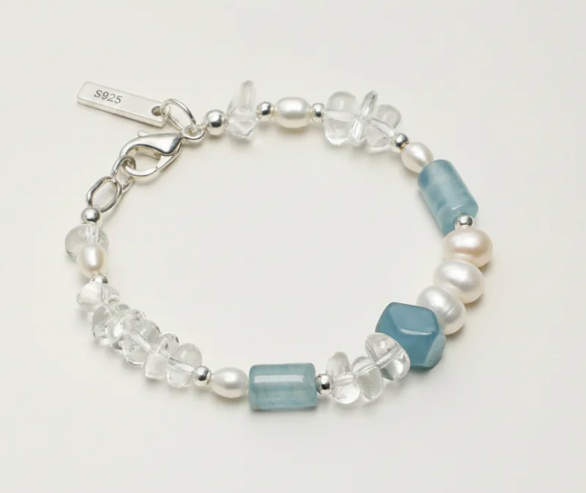 Azure Resonance Lapis Lazuli & Clear Quartz Bracelet