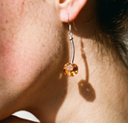 Solar Echo Brazilian Citrine & Sculptural Silver Drop Earrings