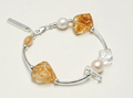 Solar Resonance Citrine & Multi-Form Clear Quartz Bracelet