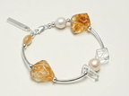 Solar Resonance Citrine & Multi-Form Clear Quartz Bracelet