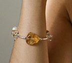 Solar Resonance Citrine & Multi-Form Clear Quartz Bracelet