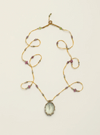 Verdant Flow Green Amethyst & Multi-Stone Long Necklace