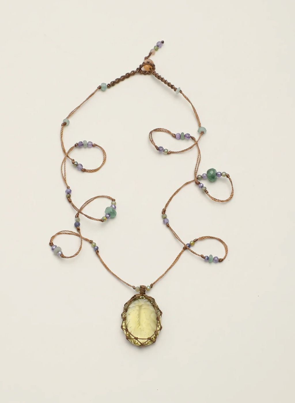Solar Resonance Lemon Citrine & 37-Stone Long Necklace