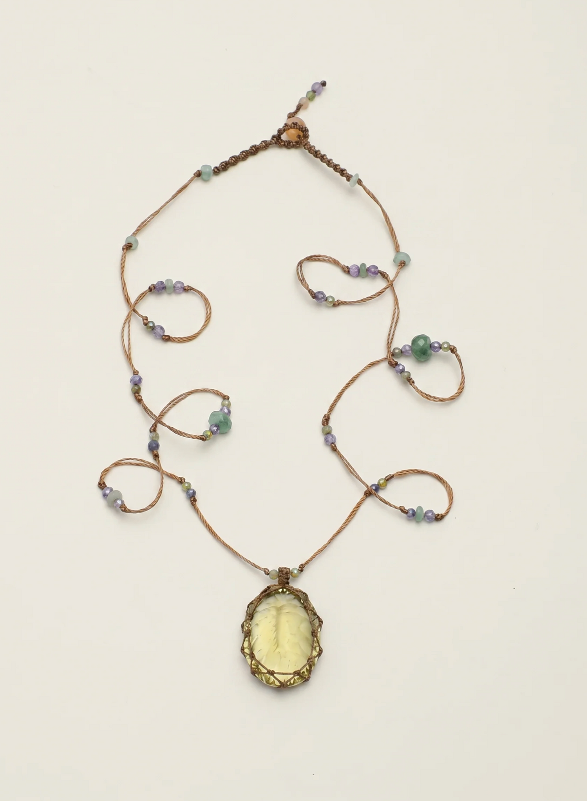 Solar Resonance Lemon Citrine & 37-Stone Long Necklace